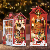 Christmas Booknook,Diy kit,Booknook,Christmas Gifts,dollhouse kit,miniature christmas,Christmas street,book nook kit,assembled book nook